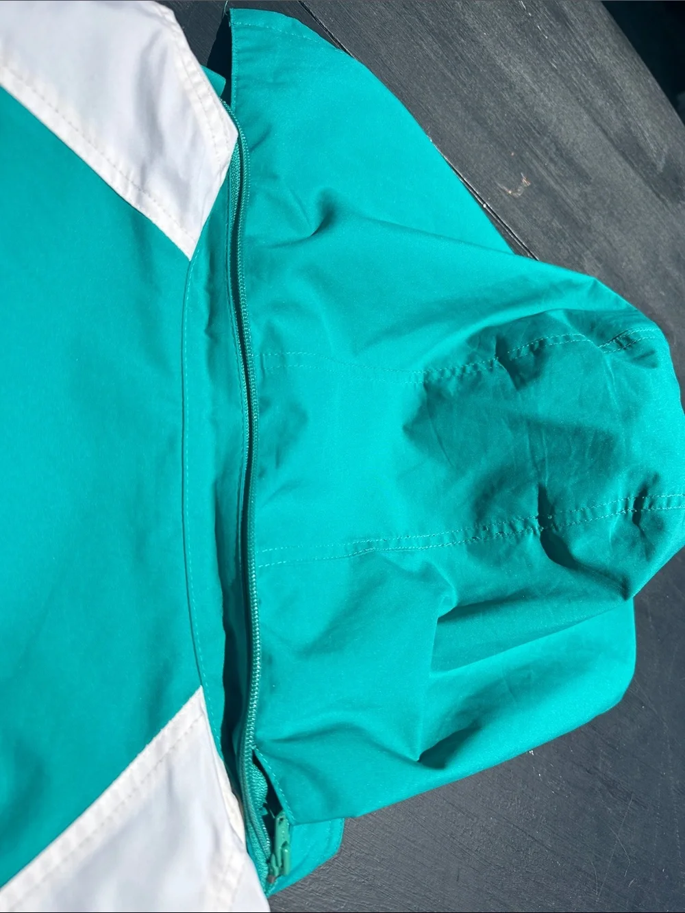 Vintage Eddie Bauer Men's Colorblock Windbreaker Jacket - Large - Packable Hood - Picture 3 of 3